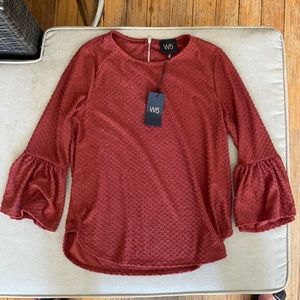 Blouse with Flare Sleeves